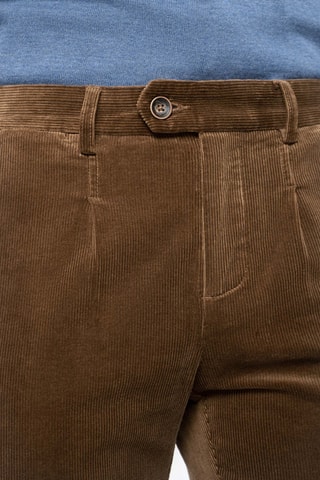 Pantalon slim en velours - Camel