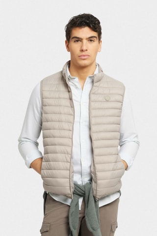 Doudoune sans manches - Beige
