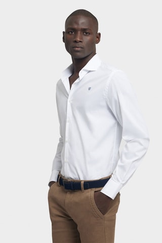 Camicia regular in cotone bio - Bianco