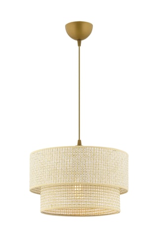 Lampadario - Beige e dorato - 45 -60 W