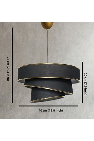 Lampadario Couper - Nero e dorato - 60 W