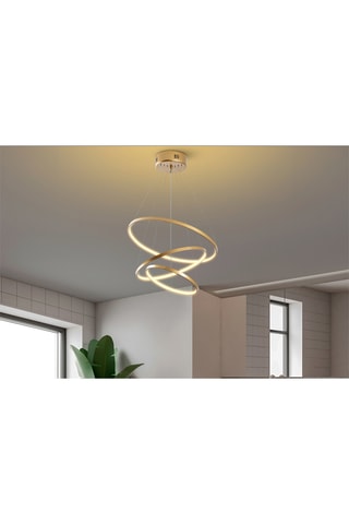 Lampadario LED - Dorato - 28 W