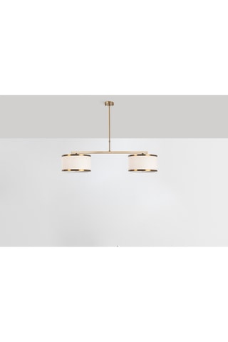 Lampadario Way - Dorato e bianco