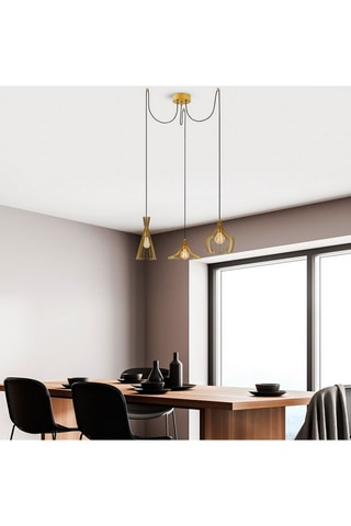 Lampadario Mezopotamya - Dorato - 3 x 40 W