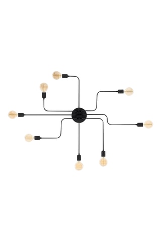 Plafoniera Truva - Nero - 8 x 40 W