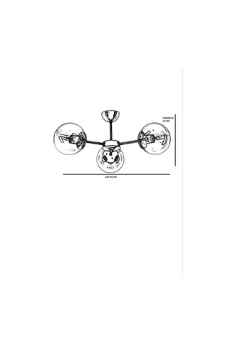 Lampadario Venus - Argentato e nero - 3 x 60 W