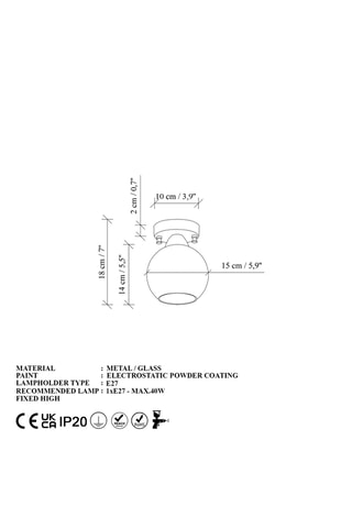 Plafoniera - Rosa - 40 W