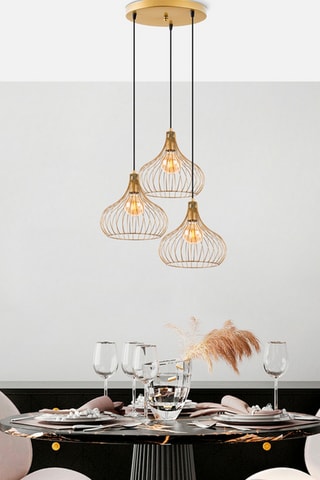 Lampadario Teldamla - Dorato brillante - 3 x 40 W