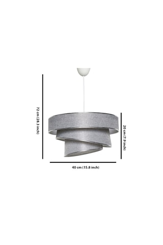 Lampadario Couper - Grigio e argentato - 60 W