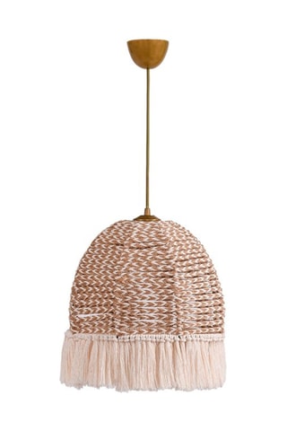 Lampadario - Ecrù e marrone chiaro - 60 W