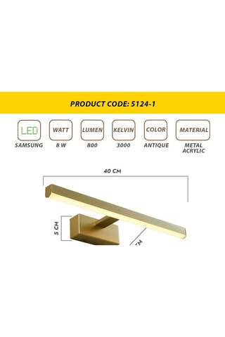 Applique LED - Dorato - 30 W