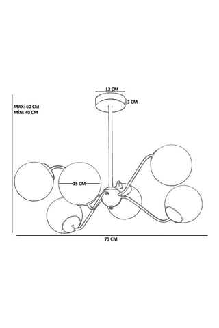 Suspension - Gris - 6 x 40 W