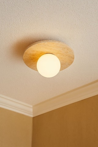 Plafoniera in travertino - Beige