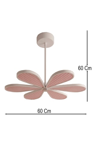 Suspension LED - Rose et blanc - 6 x 12 W
