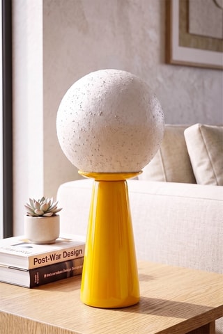 Lampe à poser en céramique - Jaune - 40 W