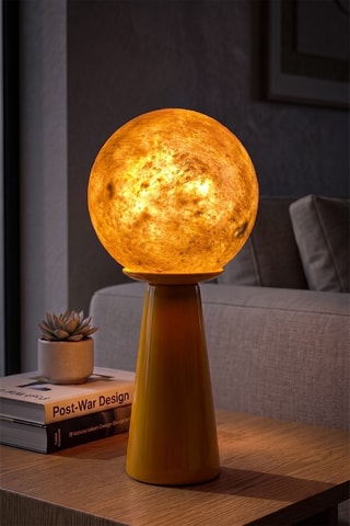 Lampe à poser en céramique - Jaune - 40 W