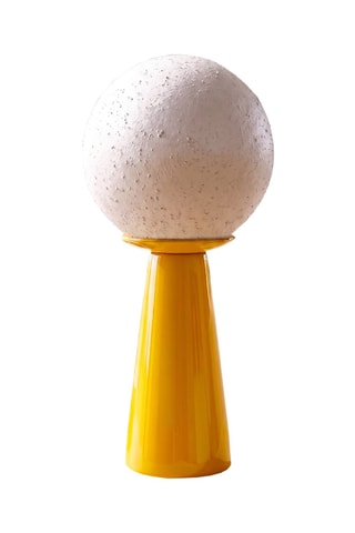 Lampe à poser en céramique - Jaune - 40 W