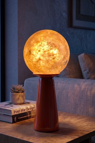 Lampe à poser en céramique - Orange - 40 W