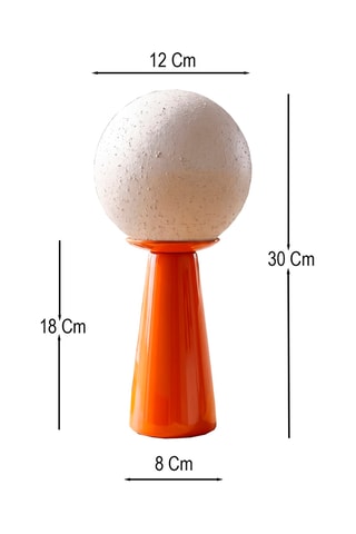 Lampe à poser en céramique - Orange - 40 W