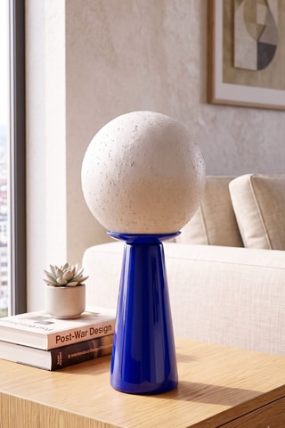 Lampe à poser en céramique - Bleu - 40 W