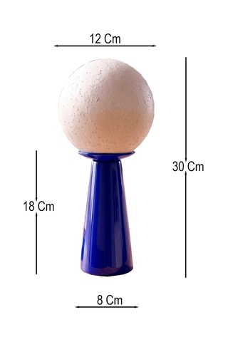 Lampe à poser en céramique - Bleu - 40 W