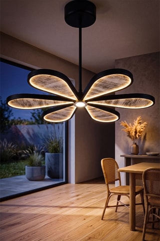 Suspension LED - Noir - 6 x 12 W