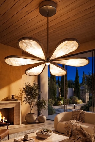 Suspension LED - Bleu et blanc - 6 x 12 W