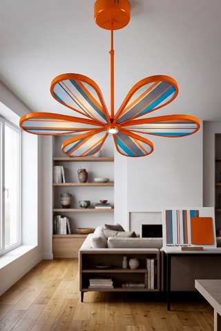 Suspension LED - Orange - 6 x 12 W