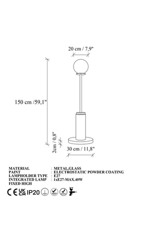 Lampada da terra - Rosa - 40 W