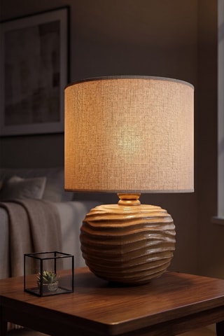 Lampada da tavolo in ceramica- Marrone - 40 W