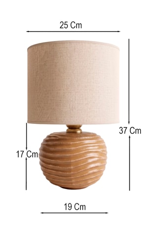 Lampada da tavolo in ceramica- Marrone - 40 W