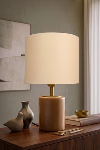 Lampe à poser en céramique - Marron - 40 W