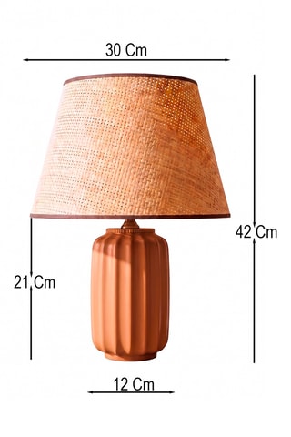 Lampe à poser en céramique - Marron - 40 W