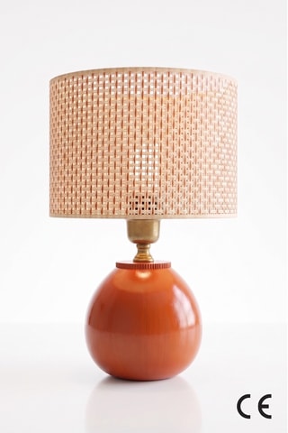 Lampe à poser en céramique - Orange - 40 W