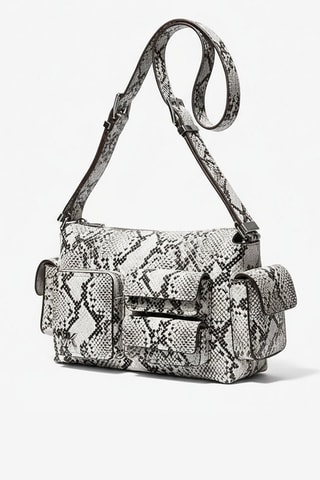 Sac bandoulière en cuir - Gris