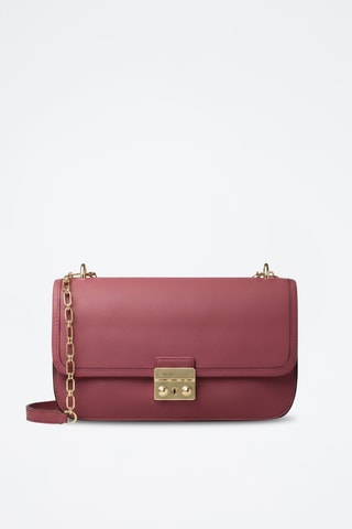 Sac bandoulière en cuir - Bordeaux