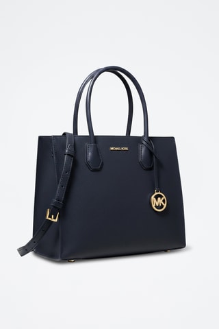 Tote bag en cuir - Bleu marine