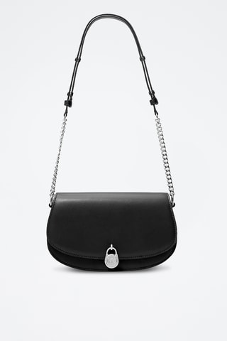 Sac bandoulière en cuir - Noir