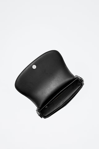 Sac bandoulière en cuir - Noir