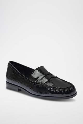 Mocassins en cuir verni - Noir