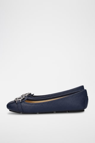 Ballerines en cuir - Bleu marine