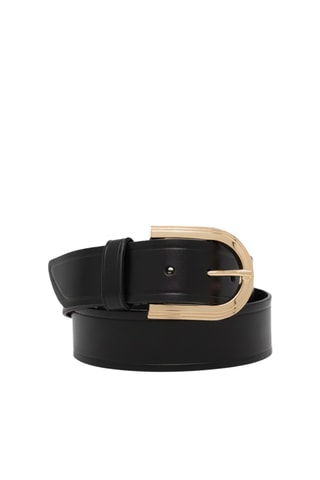 Ceinture en cuir de chèvre - Noir