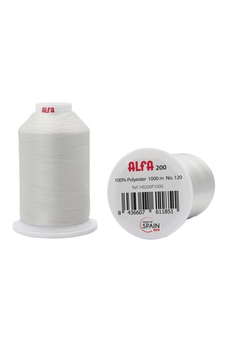 5 bobines de fil - 1000 m - Blanc
