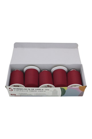 5 bobines de fil - 1000 m - Rouge