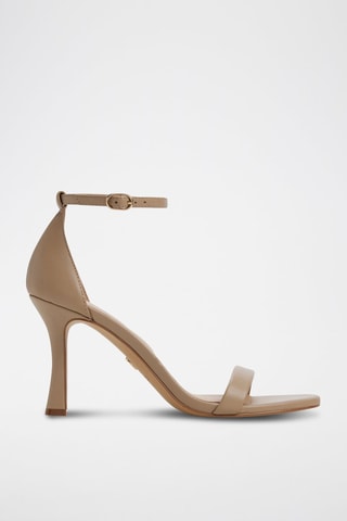 Sandales à talons en cuir Dralethiel - Beige