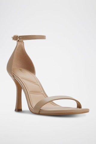 Sandales à talons en cuir Dralethiel - Beige