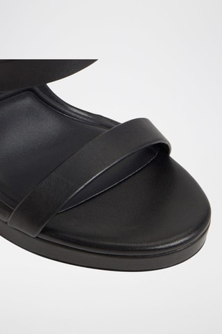 Sandales à talons plateformes en cuir Kardy - Noir