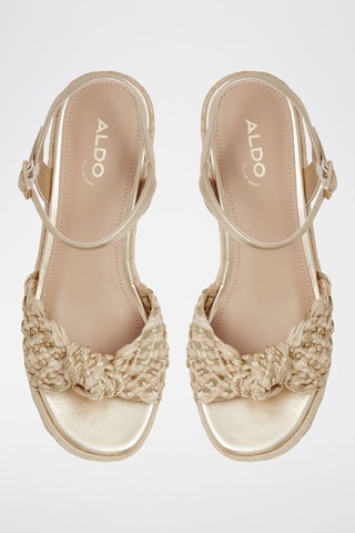 Sandales compensées Annamarie - Beige et doré