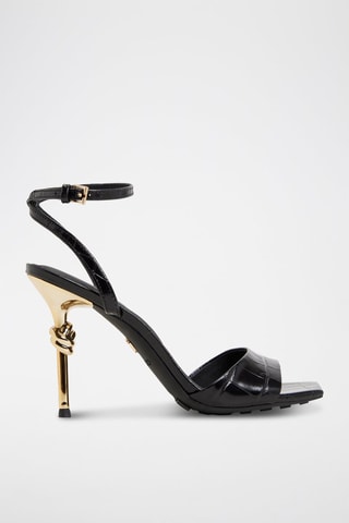 Sandales à talons vernies en cuir Harmonious - Noir