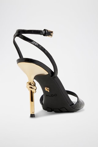 Sandales à talons vernies en cuir Harmonious - Noir
